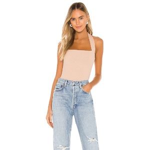 Revolve x Superdown halter ribbed body suit. Size xs